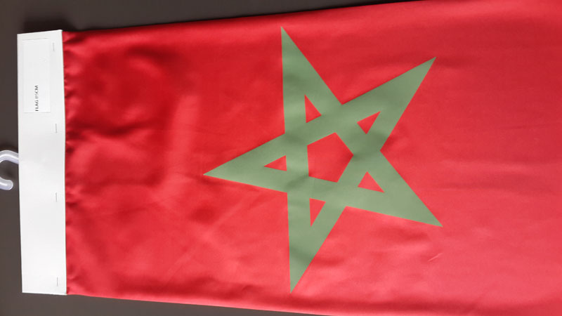 Flag 86cm red,green and print fabric